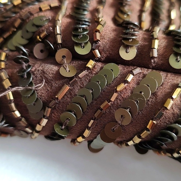 Adriana Pappell Bronze beaded strapless mini - Picture 11 of 11